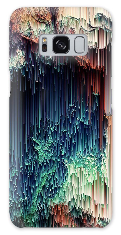 Trippy Galaxy Case featuring the digital art Cave of Wonders - Pixel Art by Jennifer Walsh
