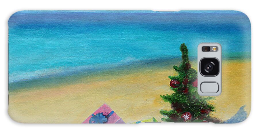 Christmas Galaxy Case featuring the painting Cayman Christmas by Jerome Wilson