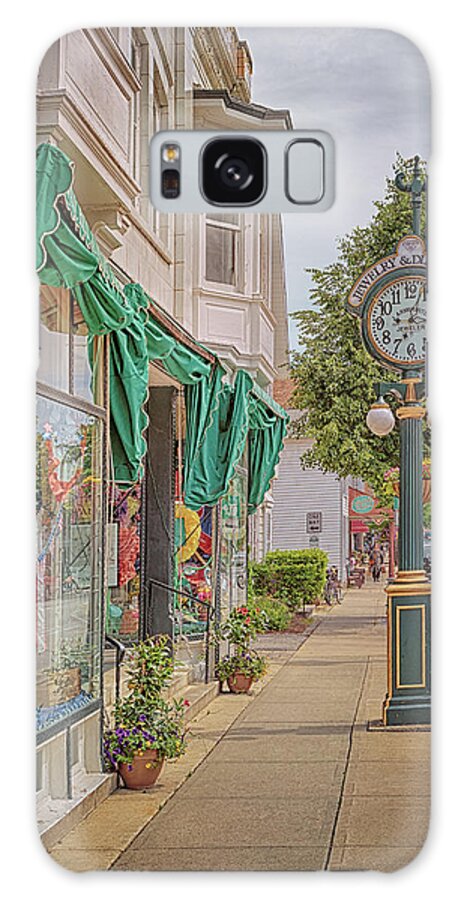 Clock Galaxy Case featuring the photograph Cedarburg Street Clock by Susan Rissi Tregoning