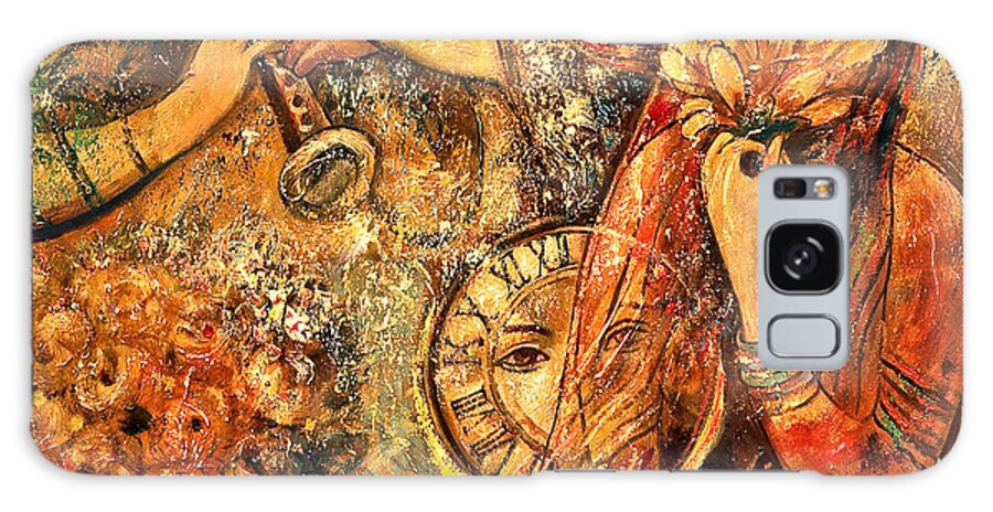 Celebration Galaxy Case featuring the painting Celebration VI by Shijun Munns