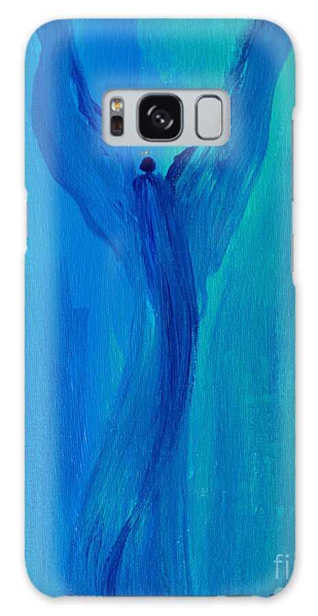Celestialangel Galaxy Case featuring the painting Celestial Angel by Robin Pedrero