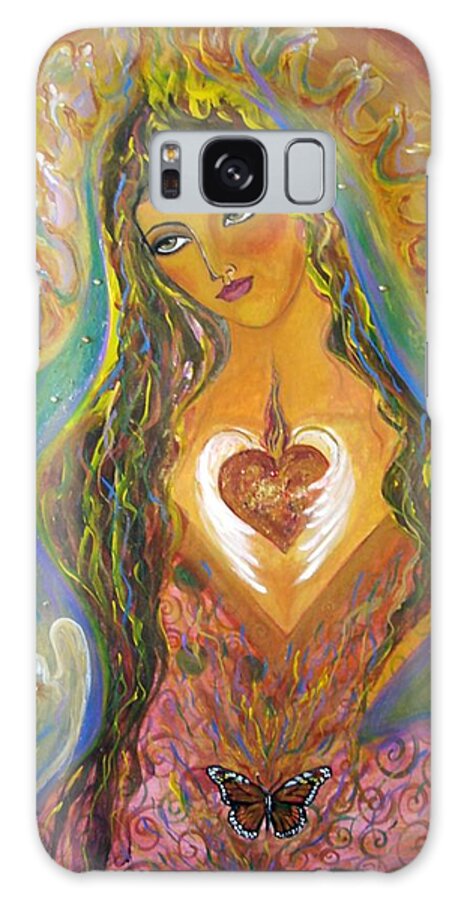 Virgin Of Guadalupe Galaxy Case featuring the painting Mary Magdalene #1 by Alma Yamazaki