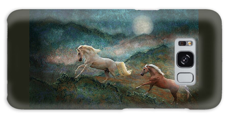 Stallions Galaxy Case featuring the photograph Celestial Stallions by Melinda Hughes-Berland
