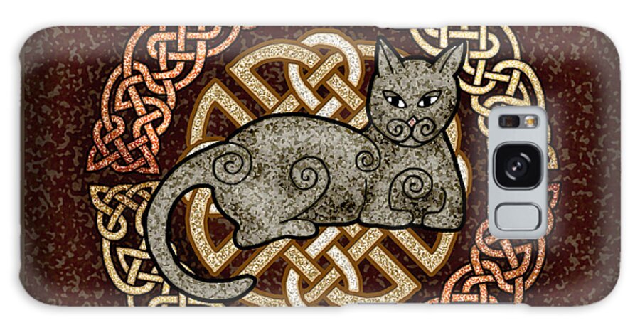 Artoffoxvox Galaxy S8 Case featuring the mixed media Celtic Cat by Kristen Fox