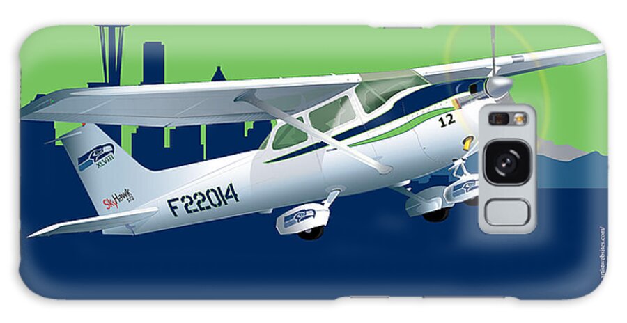 Cessna Galaxy Case featuring the digital art Cessna Skyhawk 172 by Kenneth De Tore
