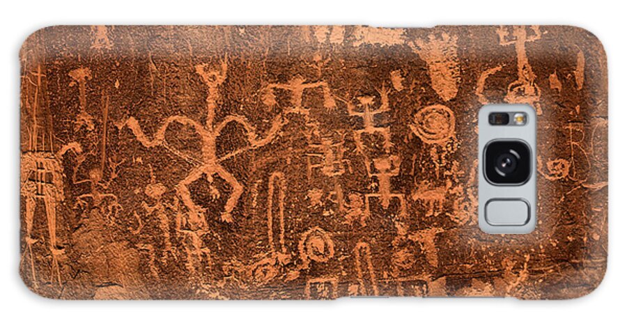 Petroglyphs Galaxy Case featuring the photograph Chaco Canyon Petroglyphs by Adam Jewell