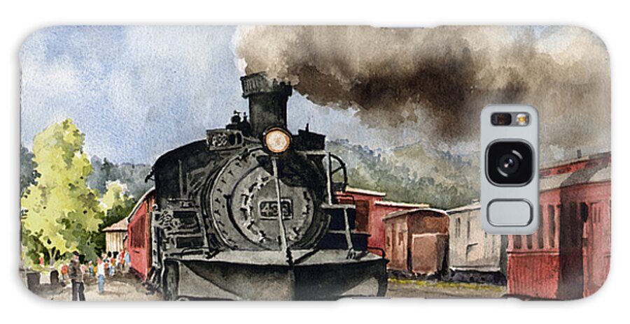 Train Galaxy Case featuring the painting Chama Arrival by Sam Sidders