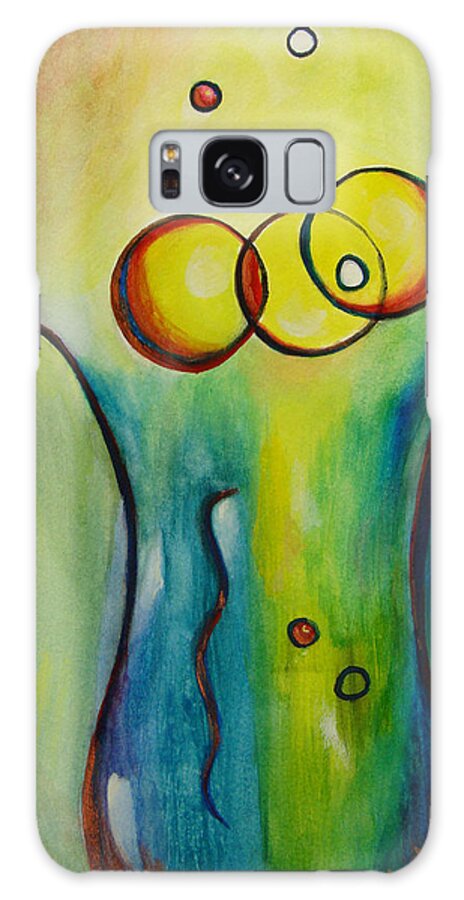 Abstract Galaxy Case featuring the painting Champagne by Donna Blackhall