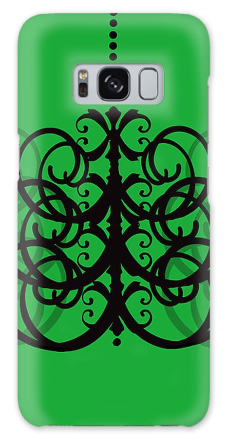 Chandelier Galaxy Case featuring the photograph Chandelier Delight 2- Green Background by KayeCee Spain