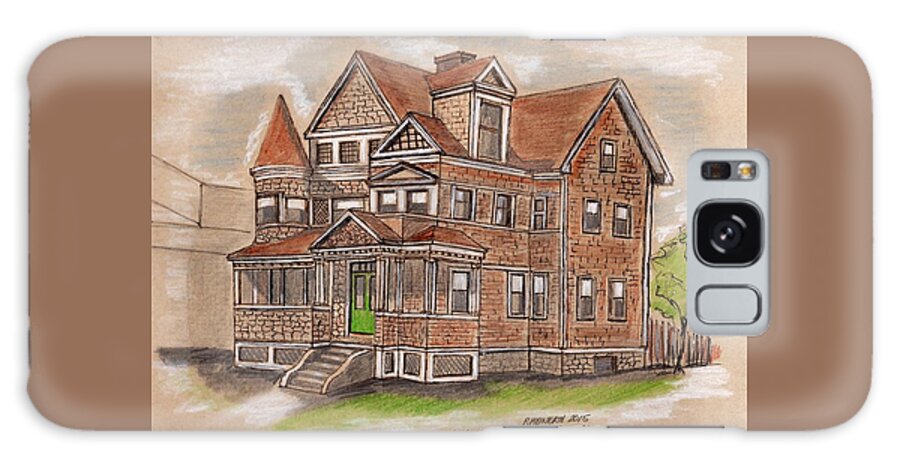 Paul Meinerth Artist Galaxy S8 Case featuring the drawing Charles Fairfield House Salem by Paul Meinerth