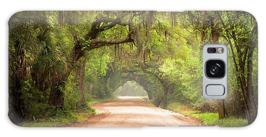 Dirt Road Galaxy Case featuring the photograph Charleston SC Edisto Island Dirt Road - The Deep South by Dave Allen