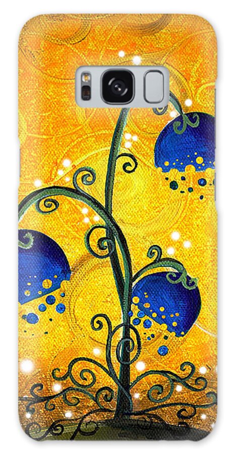 Bluebells Galaxy Case featuring the painting Charmed September by Cindy Thornton