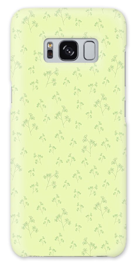 Pattern Galaxy Case featuring the digital art Charming Blooms Delicate Foliage by Lisa Blake