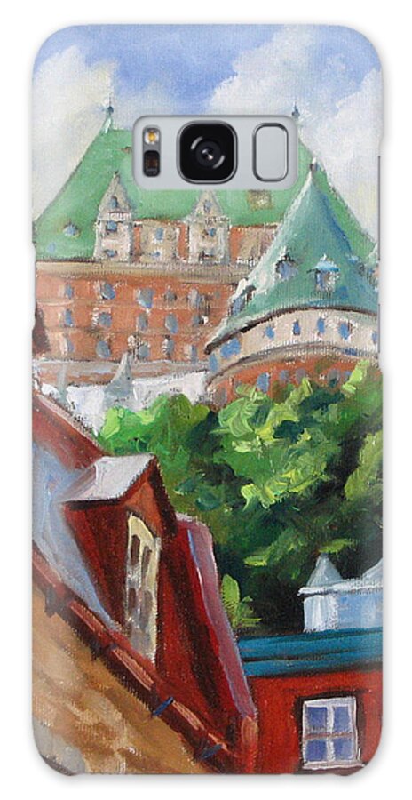 Chateau Frontenac Galaxy Case featuring the painting Chateau Frontenac by Richard T Pranke