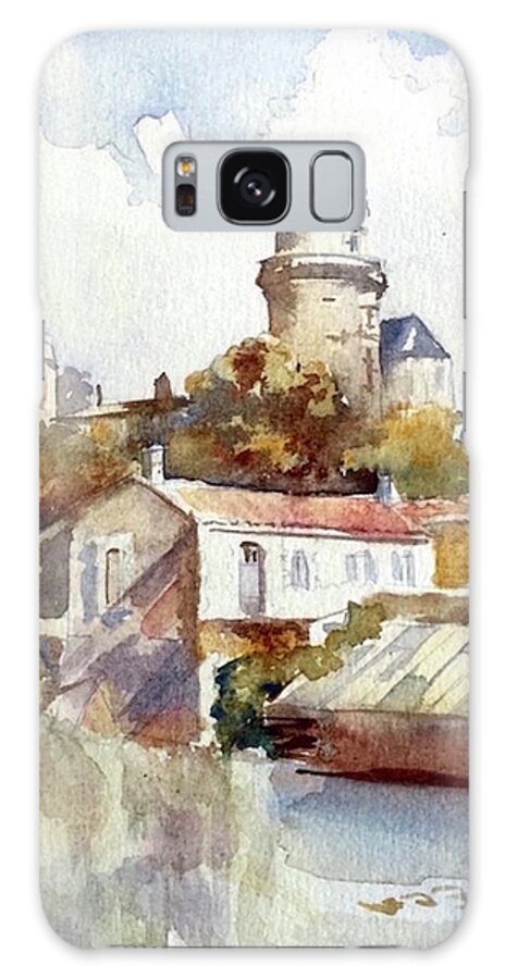 Chateau Galaxy Case featuring the painting Chateau Poitevin - France by Francoise Chauray
