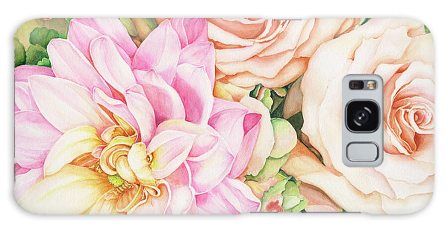 Rose Galaxy Case featuring the painting Chelsea's Bouquet by Lori Taylor