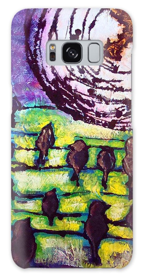 Birds Galaxy S8 Case featuring the painting Cherokee Father Fly Away Home by Laura Grisham