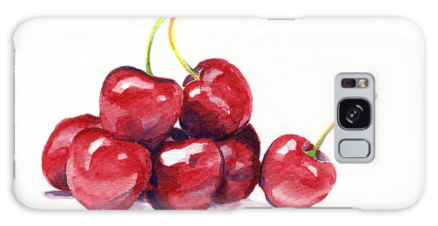 Cherries Galaxy Case featuring the painting Cherries by Michelle Sheppard