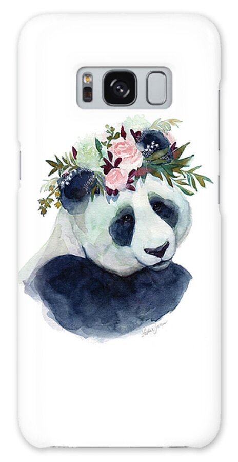 Panda Galaxy Case featuring the painting Cherry Blossom by Stephie Jones