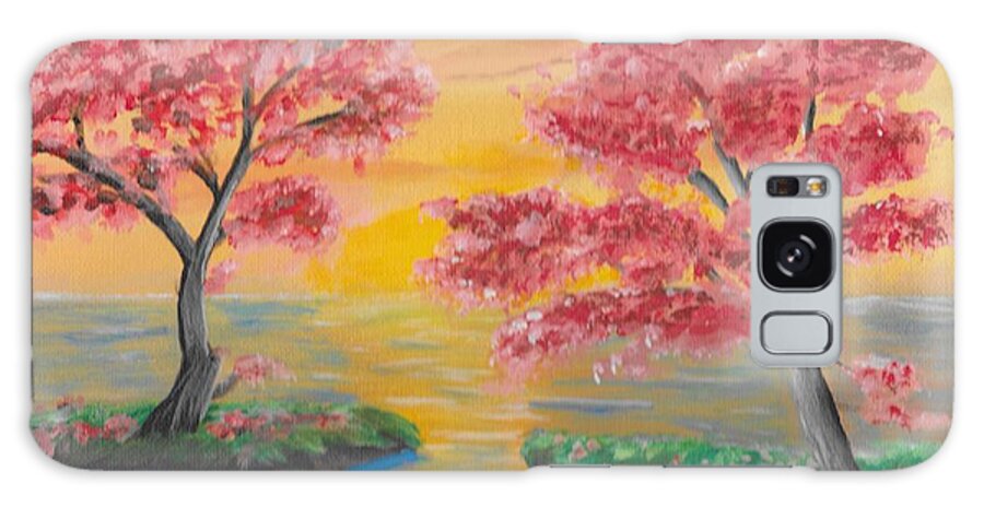 Cherry Blossoms Galaxy Case featuring the painting Cherry Blossoms by David Bigelow