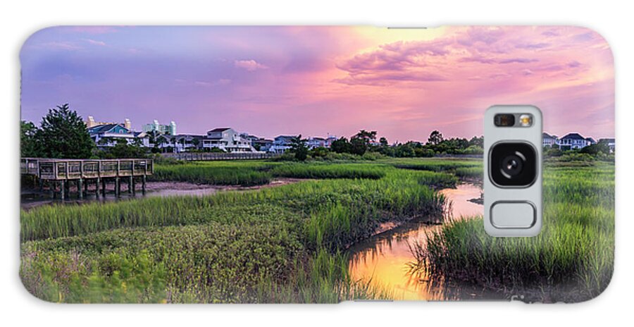 Fine Art Photography Galaxy Case featuring the photograph Cherry Grove Channel Marsh Sunset by David Smith