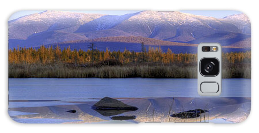 Cherry Galaxy Case featuring the photograph Cherry Pond Reflections Panorama by White Mountain Images