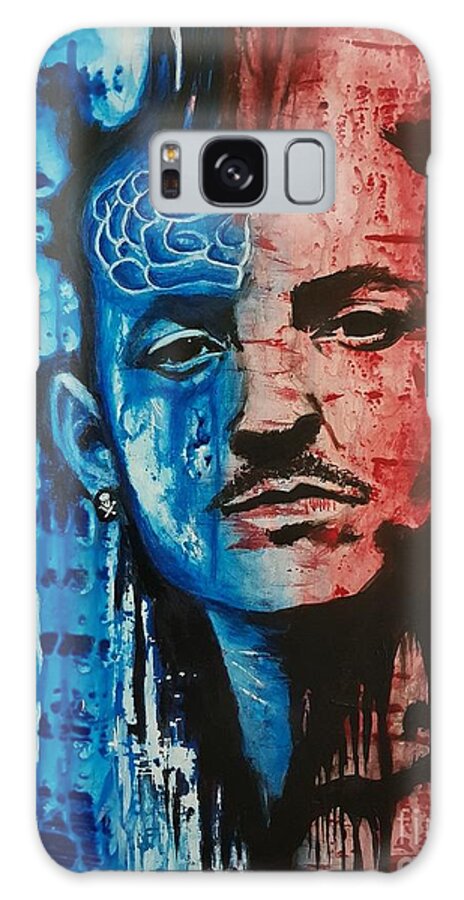 Chester Bennington Galaxy Case featuring the painting Heavy Thoughts by Cassy Allsworth