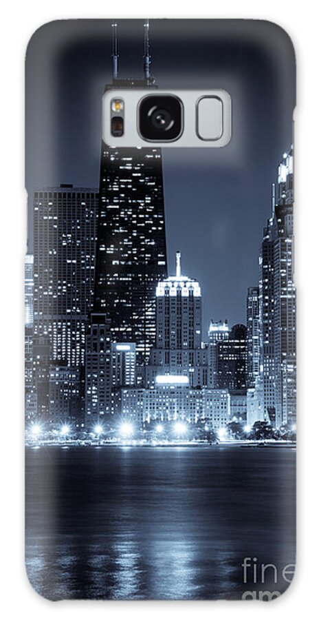 America Galaxy Case featuring the photograph Chicago Cityscape at Night by Paul Velgos