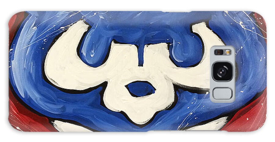 Chicago Galaxy Case featuring the painting Chicago Cubs by Elliott Aaron From
