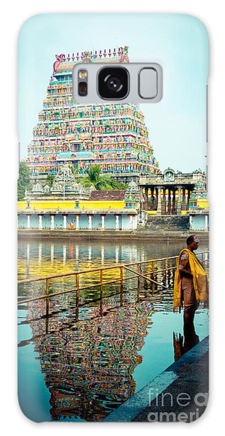 Water Galaxy Case featuring the photograph Chidambaram Temple Lord Shiva India by Raimond Klavins