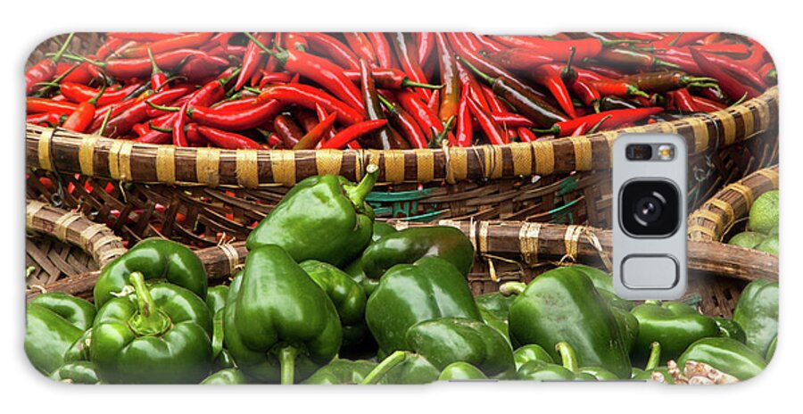 Basket Galaxy S8 Case featuring the photograph Chillies And Capsicums 03 by Rick Piper Photography