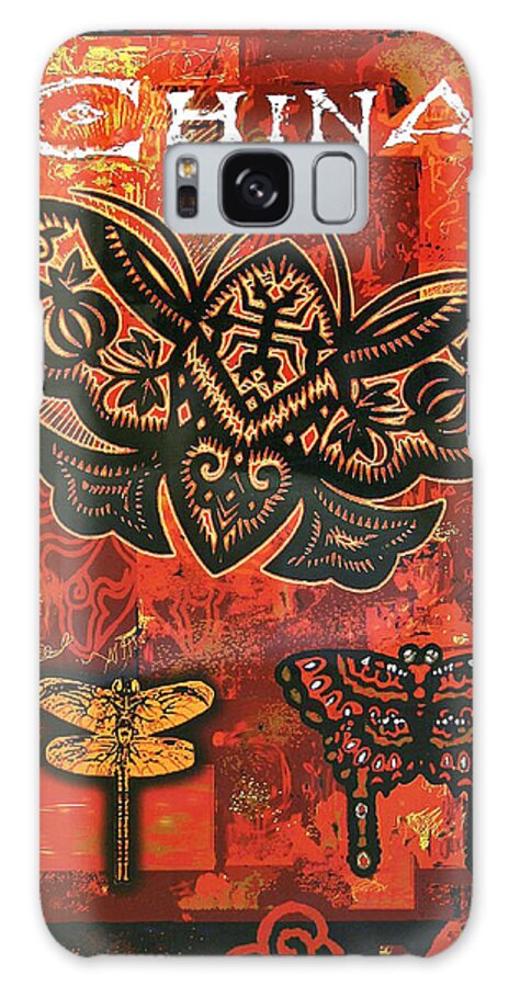 China Galaxy Case featuring the painting China, Butterflies, traditional art by Long Shot