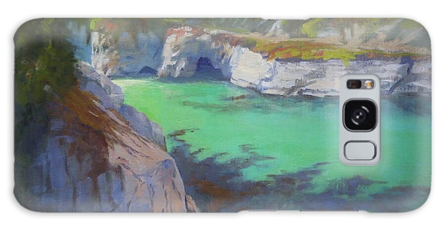 Monterey Galaxy Case featuring the painting China Cove by Sharon Weaver