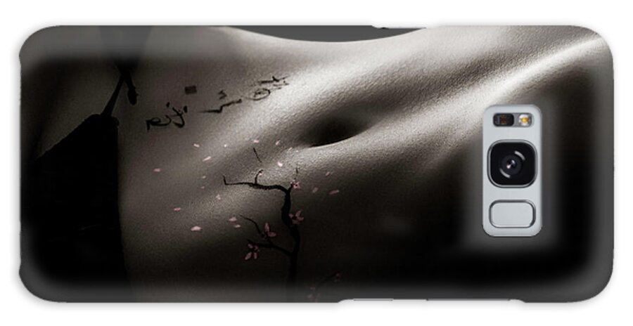 Body Art Galaxy Case featuring the photograph Chinese Calligraphy Body Art #18 by Ponte Ryuurui
