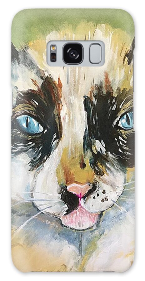 Cat Galaxy S8 Case featuring the painting Chloe by Kim Heil