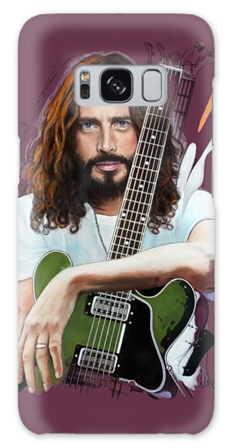 Chris Cornell Galaxy Case featuring the pastel Chris Cornell by Melanie D