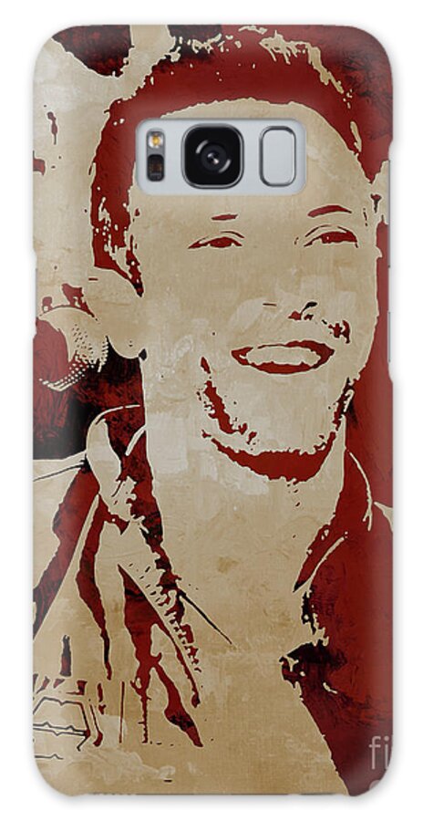 Coldplay Galaxy Case featuring the painting Chris Martin Coldplay by Gull G