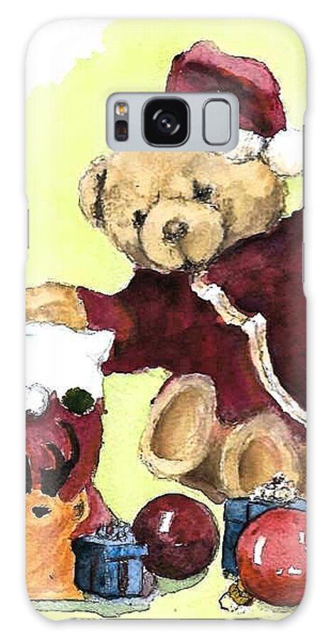  Galaxy Case featuring the painting Christmas Bear by Bobby Walters