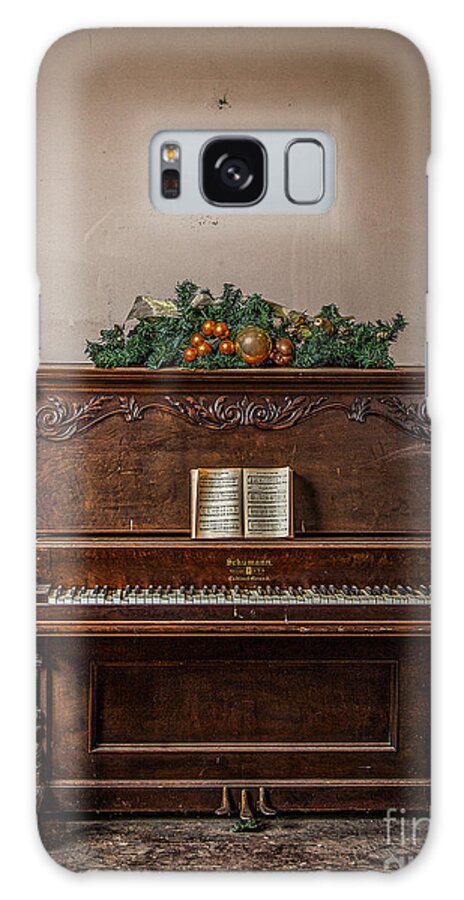 Rodney Galaxy S8 Case featuring the photograph Christmas Card with Piano in Old Church by T Lowry Wilson