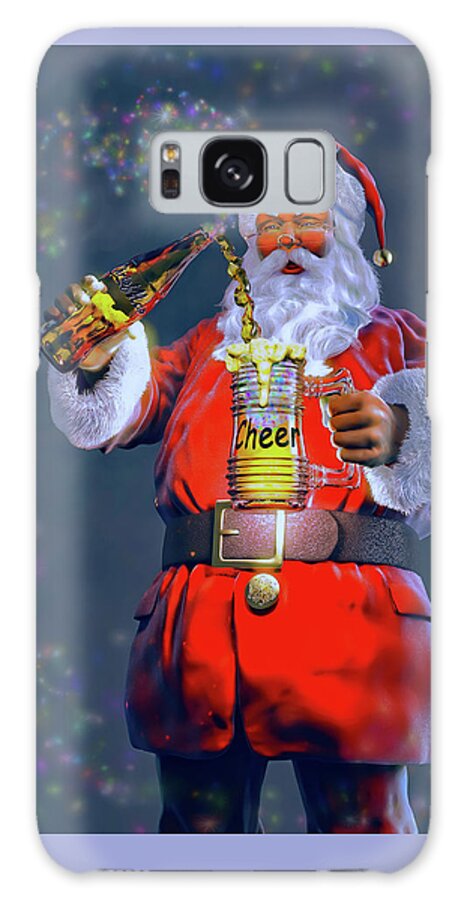 Santa Galaxy Case featuring the sculpture Christmas Cheer IV by David Luebbert