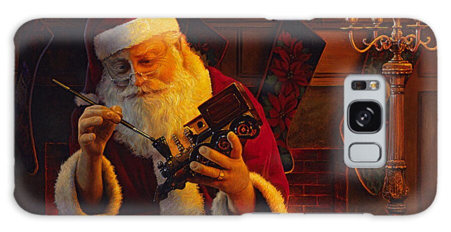 Christmas Galaxy Case featuring the painting Christmas Eve Touch Up by Greg Olsen