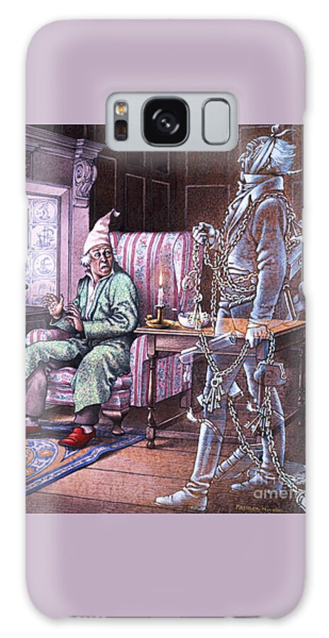 Scrooge Galaxy Case featuring the painting Christmas Ghost by Pat Nicolle