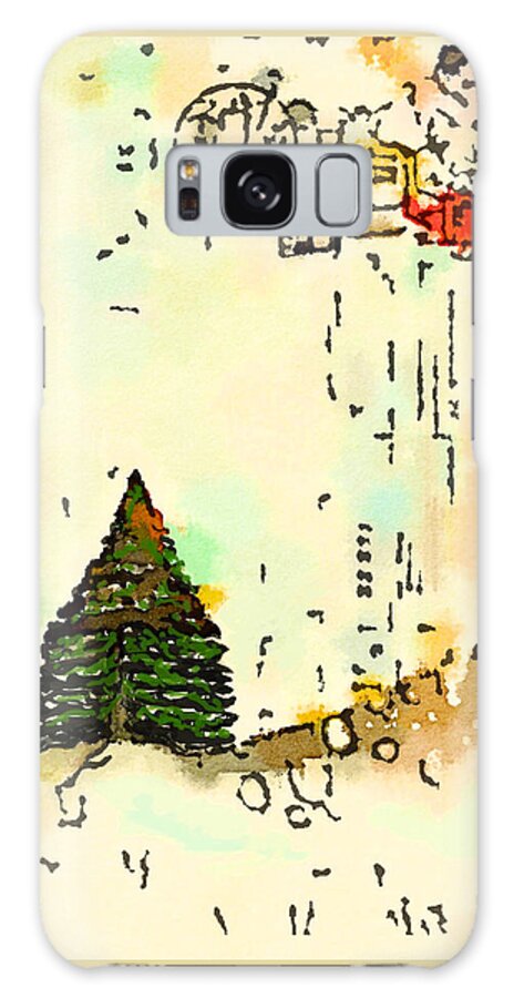 Christmas Galaxy Case featuring the painting Christmas Zen by Vanessa Katz