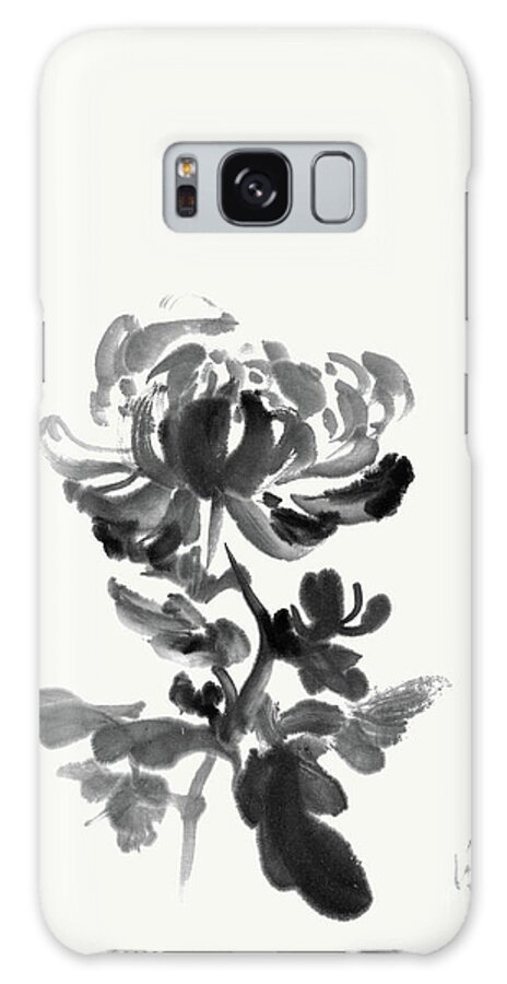 Chrysanthemum Galaxy Case featuring the painting Chrysanthemum - Unpretentious Beauty by Nadja Van Ghelue