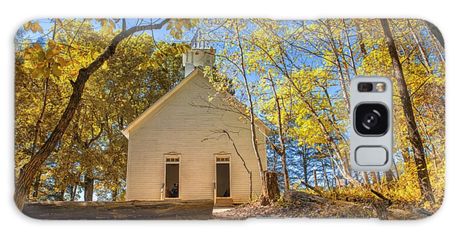 Church Galaxy Case featuring the photograph Church in trees by Dmdcreative Photography