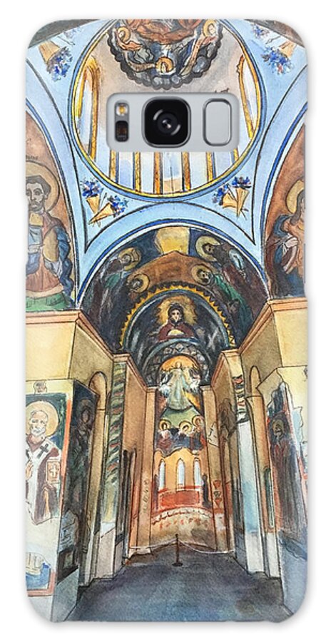 Christianity Galaxy Case featuring the painting Church of St. George, Kyustendil, Bulgaria by Henrieta Maneva