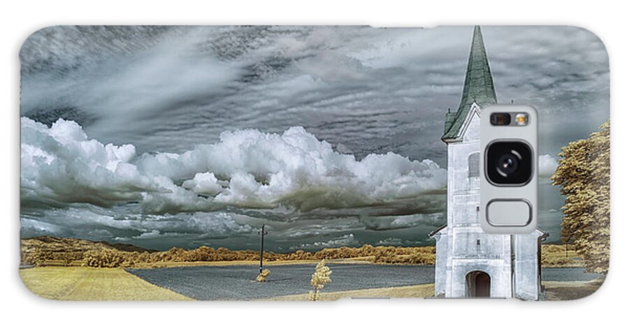 Top Artist Galaxy Case featuring the photograph Church Outside Vihre by Norman Gabitzsch