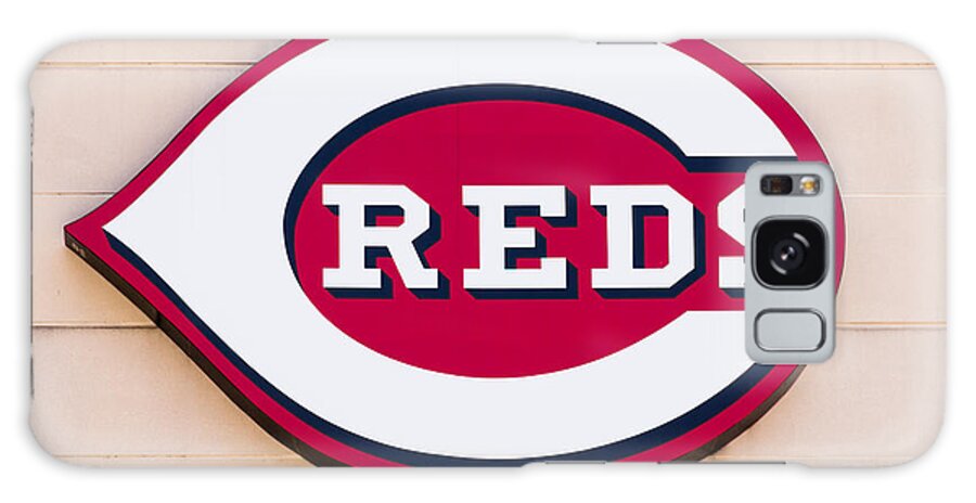 America Galaxy Case featuring the photograph Cincinnati Reds Logo Sign by Paul Velgos