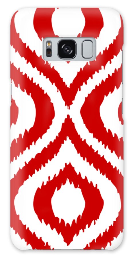 Ikat Galaxy Case featuring the digital art Circle and Oval ikat in White T02-P0100 by Custom Home Fashions