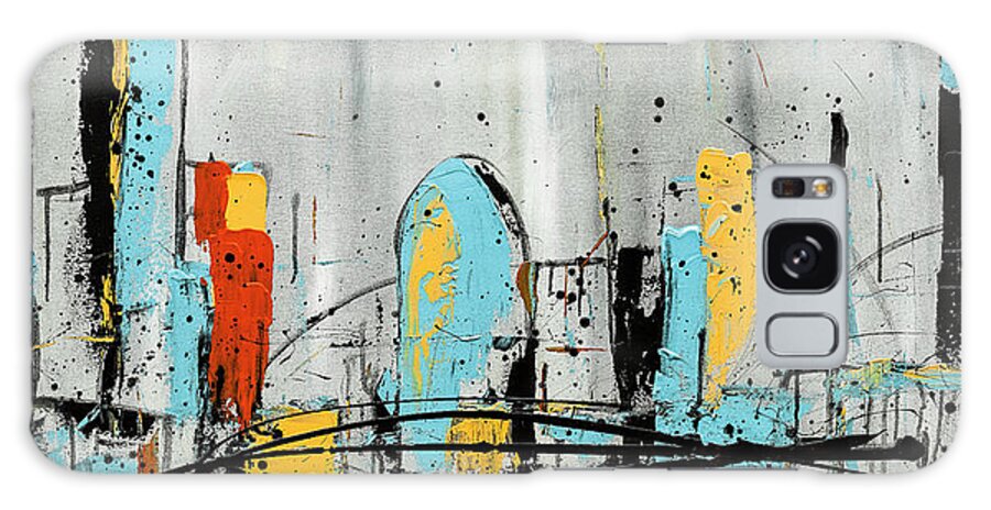 Abstract Art Galaxy Case featuring the painting City Limits by Carmen Guedez